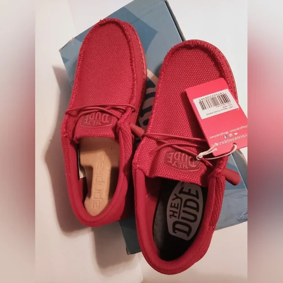 Hey Dude Unisex in Bright Red - Picture 3 of 4